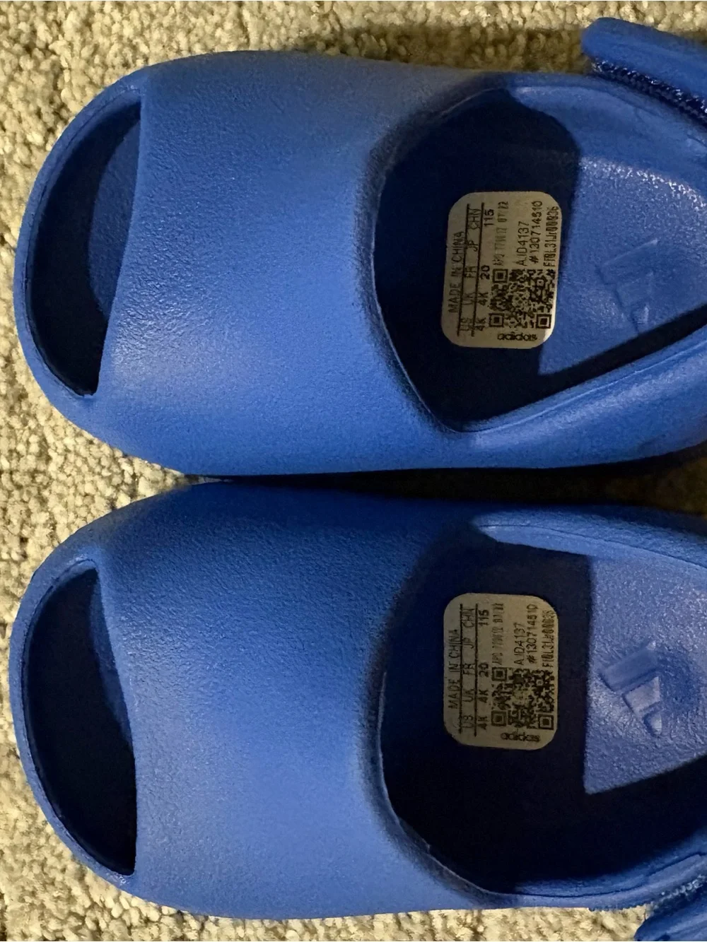 adidas Youth Royal Blue Slide Sandals